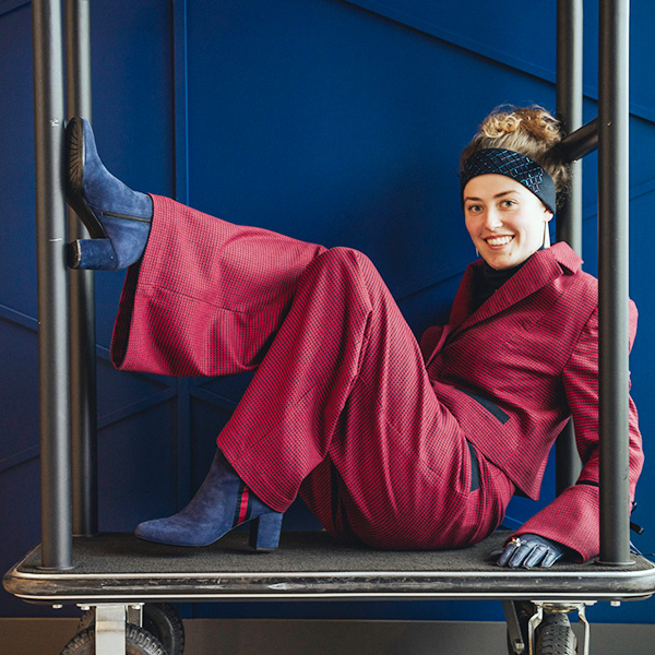 Model im Gepäckwagen